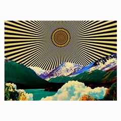 Surreal Art Psychadelic Mountain Large Glasses Cloth (2 Sides) by Modalart