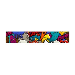 Graffiti Characters Seamless Pattern Premium Plush Fleece Scarf (mini) by Bedest