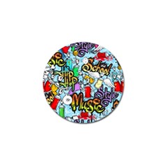 Graffiti Characters Seamless Patterns Golf Ball Marker (4 Pack) by Bedest