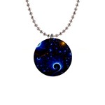 Abstract Design Art Pattern Wallpaper Shape Decoration 1  Button Necklace Front