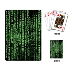 Matrix Technology Tech Data Digital Network Playing Cards Single Design (rectangle) by Pakjumat
