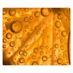 Lime Water Bubbles Macro Light Detail Background Premium Plush Fleece Blanket (small) by Pakjumat