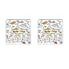 Desktop Pattern Art Graphic Design Cufflinks (square) by Hannah976