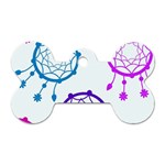 Dreamcatcher Dream Catcher Pattern Dog Tag Bone (Two Sides) Back