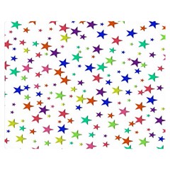 Star Random Background Scattered Two Sides Premium Plush Fleece Blanket (medium) by Hannah976