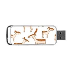 Seamless Deer Pattern Design Portable Usb Flash (one Side) by Hannah976