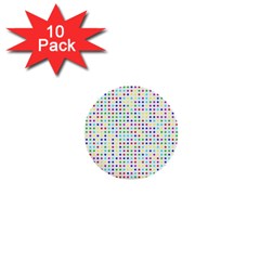 Dots Color Rows Columns Background 1  Mini Buttons (10 Pack)  by Hannah976