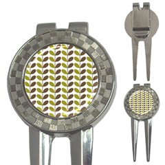 Leaf Plant Pattern Seamless 3-in-1 Golf Divots by Hannah976