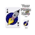 Rocket Ship Launch Vehicle Moon Playing Cards 54 Designs (Mini) Front - Spade6