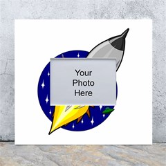 Rocket Ship Launch Vehicle Moon White Wall Photo Frame 5  X 7  by Sarkoni