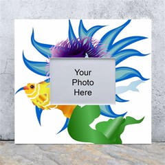 Mermaid Fantasy Undersea Merman White Wall Photo Frame 5  X 7  by Sarkoni