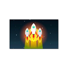 Rocket Take Off Missiles Cosmos Sticker (rectangular) by Sarkoni