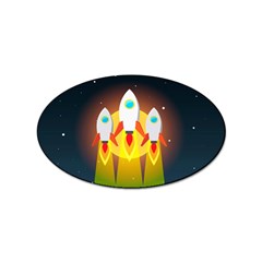 Rocket Take Off Missiles Cosmos Sticker Oval (10 Pack) by Sarkoni