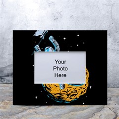 Astronaut Planet Space Science White Tabletop Photo Frame 4 x6  by Sarkoni