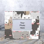 Cute Cats Seamless Pattern White Tabletop Photo Frame 4 x6  Front