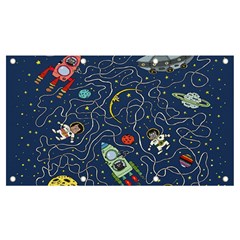 Cat Cosmos Cosmonaut Rocket Banner And Sign 7  X 4  by Grandong