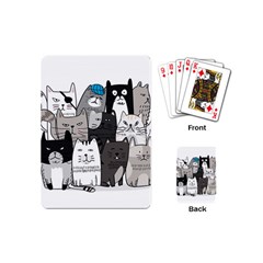 Cute Cat Hand Drawn Cartoon Style Playing Cards Single Design (mini) by Grandong