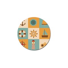 Nautical Elements Collection Golf Ball Marker by Grandong