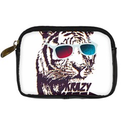 Krazy Katz 3d Tiger Roar Animal Digital Camera Leather Case by Sarkoni