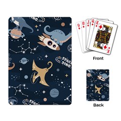 Space Theme Art Pattern Design Wallpaper Playing Cards Single Design (rectangle) by Proyonanggan