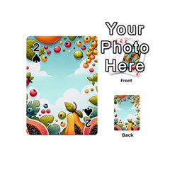 Fruits Sweet Papaya Orange Pattern Playing Cards 54 Designs (mini) by Ravend