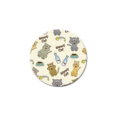 Cute Astronaut Cat With Star Galaxy Elements Seamless Pattern Golf Ball Marker by Grandong