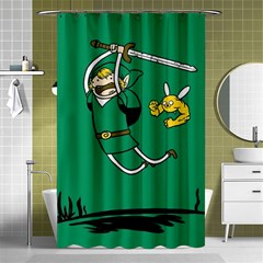 Adventure Time The Legend Of Zelda Shower Curtain 48  X 72  (small)  by Sarkoni