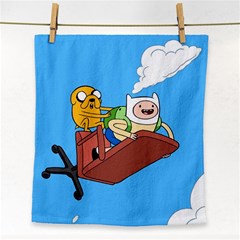 Cartoon Adventure Time Jake And Finn Face Towel by Sarkoni