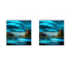 Artistic Fantasy Psychedelic Cufflinks (square) by Sarkoni