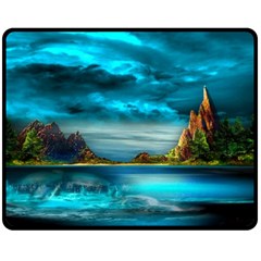 Artistic Fantasy Psychedelic Two Sides Fleece Blanket (medium) by Sarkoni