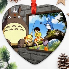 My Neighbor Totoro Heart Ornament (two Sides) by Sarkoni