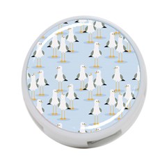 Cute Seagulls Seamless Pattern Light Blue Background 4-port Usb Hub (one Side) by Bedest