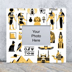 Egypt Symbols Decorative Icons Set White Wall Photo Frame 5  X 7  by Bedest