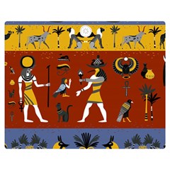Ancient Egyptian Religion Seamless Pattern Premium Plush Fleece Blanket (medium) by Hannah976