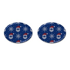 Santa Clauses Wallpaper Cufflinks (oval) by artworkshop