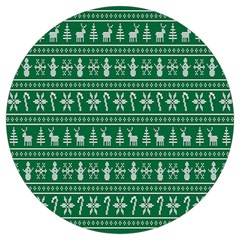 Wallpaper Ugly Sweater Backgrounds Christmas Round Trivet by artworkshop
