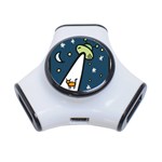 Ufo Alien Unidentified Flying Object 3-Port USB Hub Front