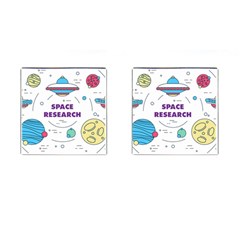 Unidentified Flying Object Ufo Space Outer Cufflinks (square) by Sarkoni