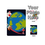 Spaceship Design Playing Cards 54 Designs (Mini) Front - Heart7