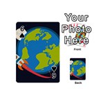 Spaceship Design Playing Cards 54 Designs (Mini) Front - Spade6