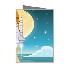 Space Exploration Illustration Mini Greeting Cards (pkg Of 8) by Bedest