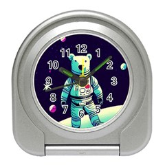 Bear Astronaut Futuristic Travel Alarm Clock by Bedest