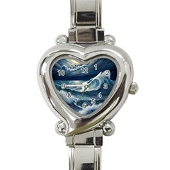 Waves Storm Sea Heart Italian Charm Watch by Bedest