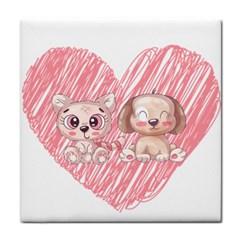 Paw Dog Pet Puppy Canine Cute Tile Coaster by Sarkoni