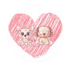 Dog Cat Animal Pet Heart Love Mini Round Pill Box (pack Of 3) by Sarkoni