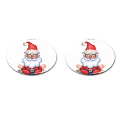 Santa Glasses Yoga Chill Vibe Cufflinks (oval) by Sarkoni