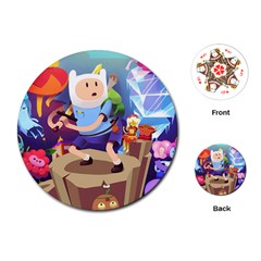 Cartoon Adventure Time Finn Princess Bubblegum Lumpy Space Playing Cards Single Design (round) by Bedest