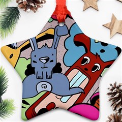 Graffiti Monster Street Theme Ornament (star) by Bedest