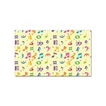 Seamless Pattern Musical Note Doodle Symbol Sticker Rectangular (100 pack) Front