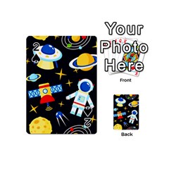 Space Seamless Pattern Cartoon Art Playing Cards 54 Designs (mini) by Hannah976